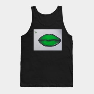 Green Lips Tank Top